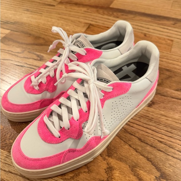 P448 Women's White and Pink Sneakers - Picture 2 of 6